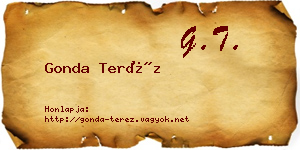 Gonda Teréz névjegykártya